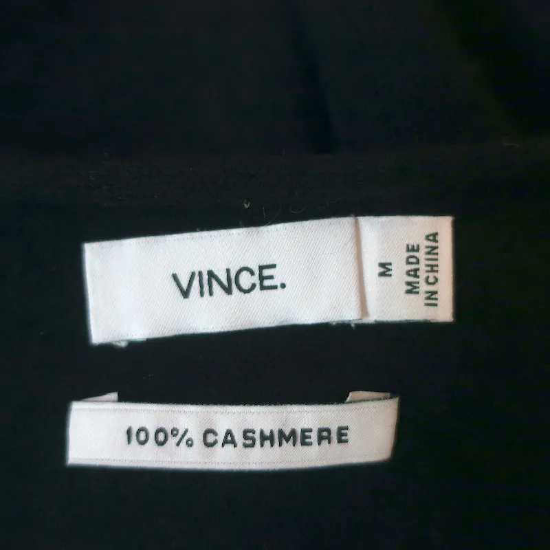 Vince Cashmere Boatneck Pullover Sweater Black Size Medium