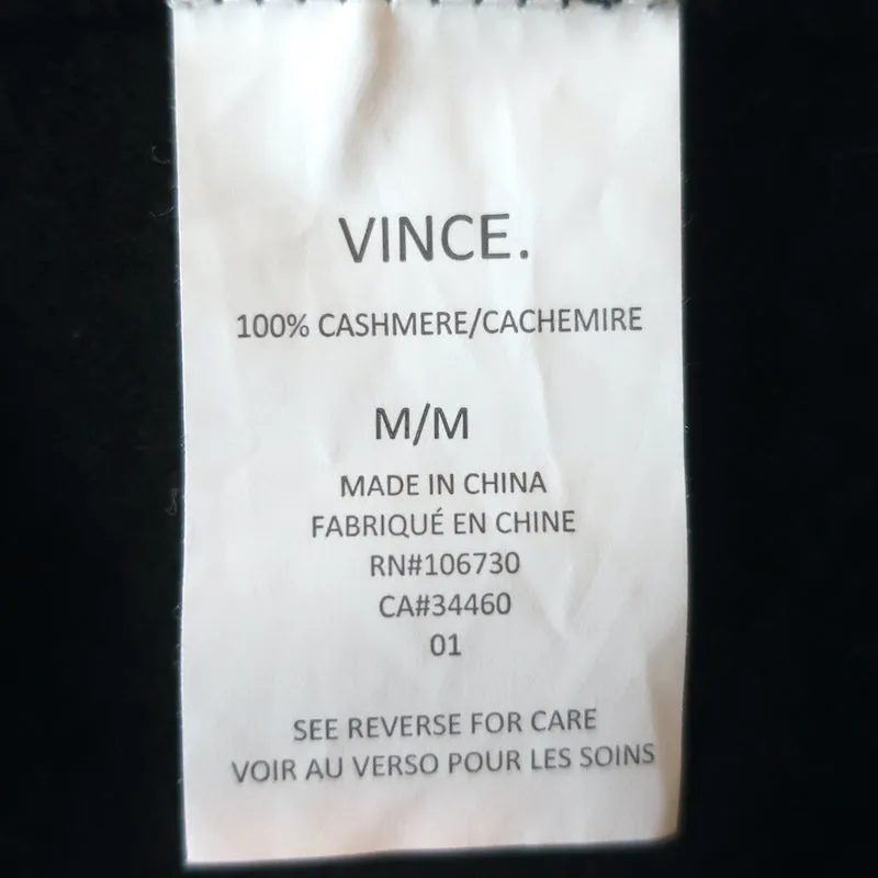 Vince Cashmere Boatneck Pullover Sweater Black Size Medium