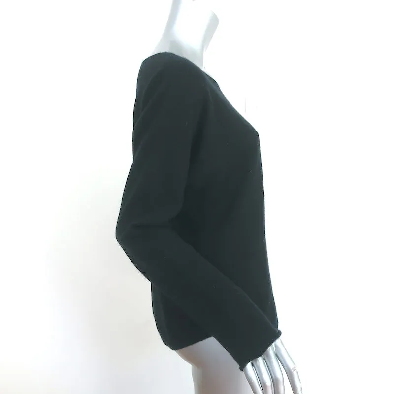 Vince Cashmere Boatneck Pullover Sweater Black Size Medium