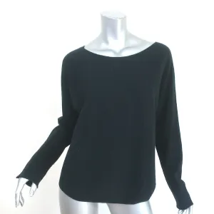 Vince Cashmere Boatneck Pullover Sweater Black Size Medium