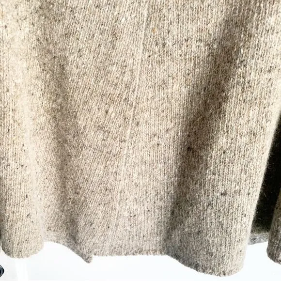 Vintage Doncaster Wool Mohair Angora Knit Sweater Cape Toggle Closure Pockets OS