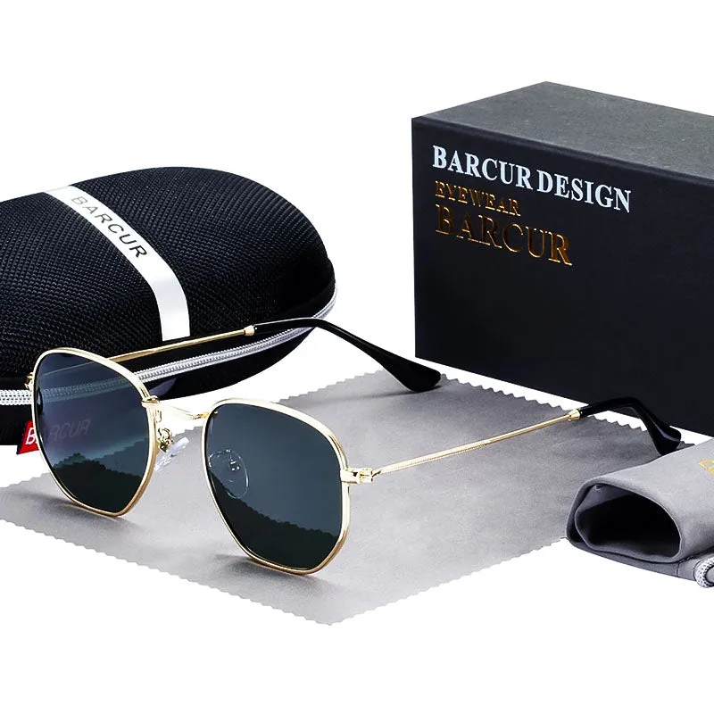 Vintage Hex Metal Sunglasses