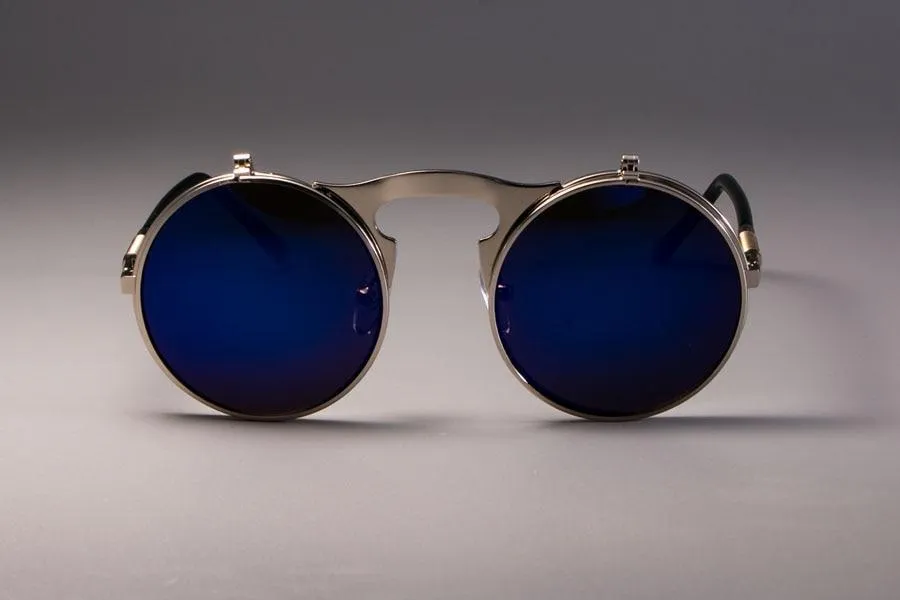 Vintage Round Flip Up Sunglasses For Men And Women-Unique and Classy