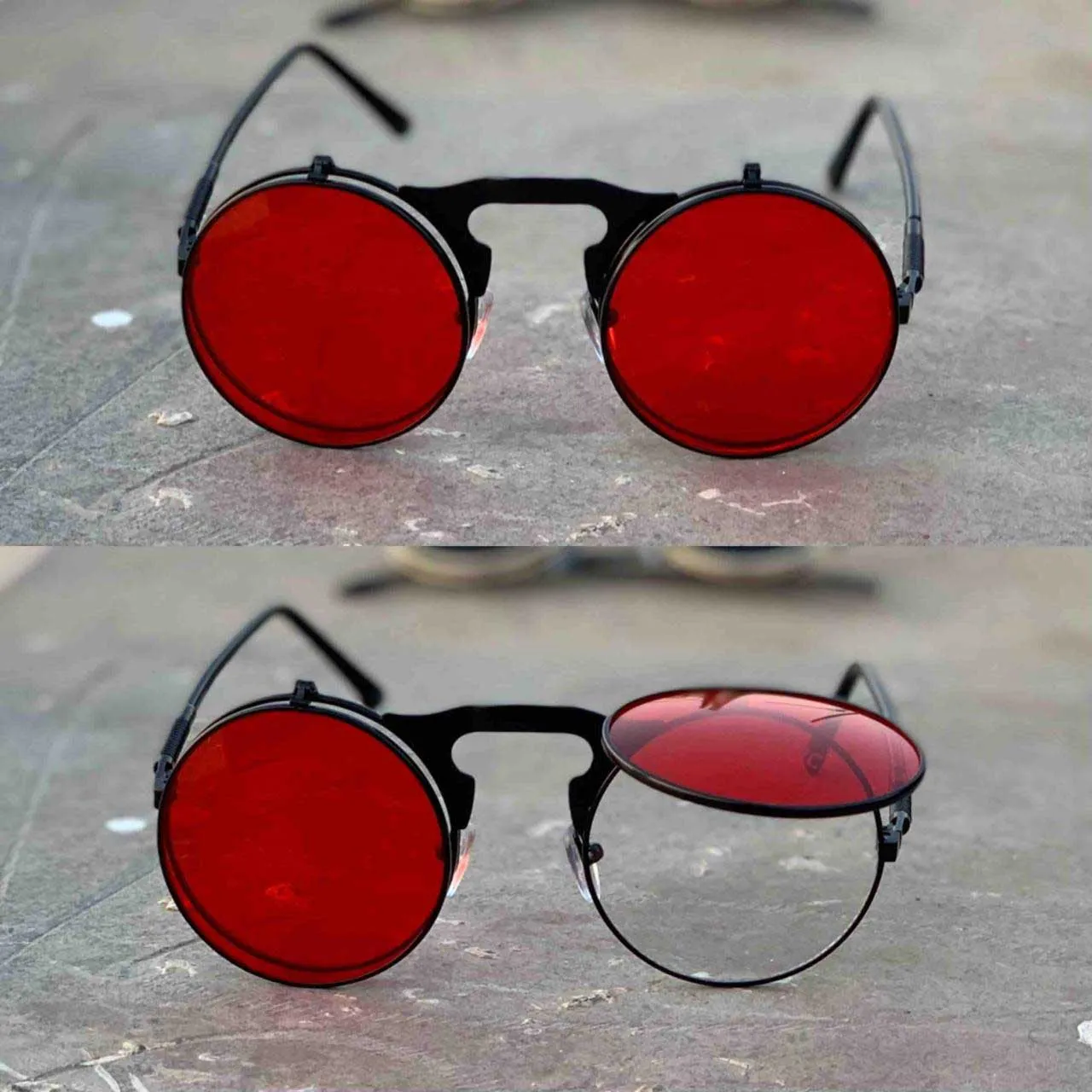 Vintage Round Flip Up Sunglasses For Men And Women-Unique and Classy