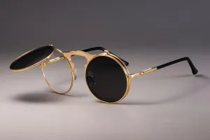 Vintage Round Flip Up Sunglasses For Men And Women-Unique and Classy