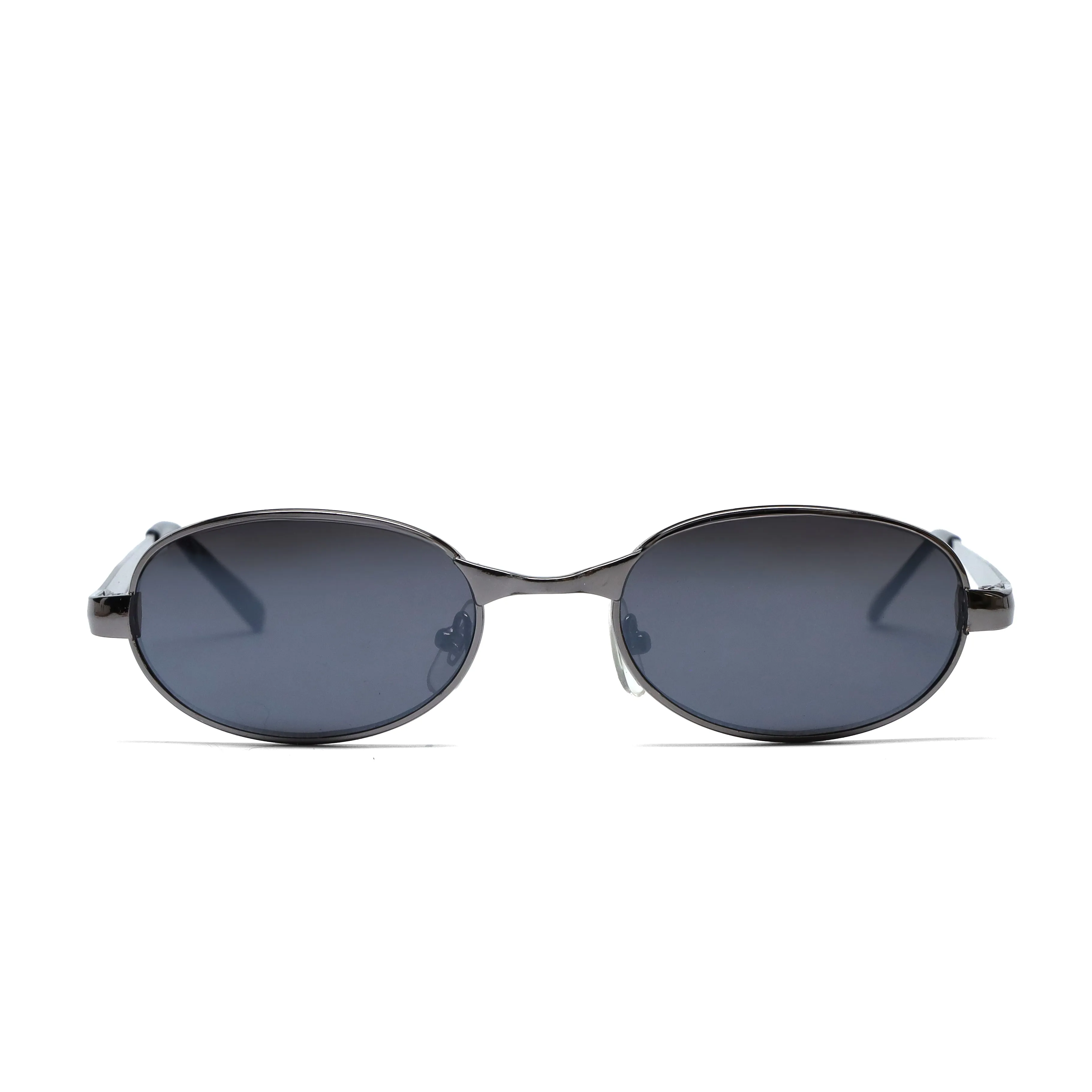 Vintage Small 90s Santa Fe Oval Sunglasses - Grey