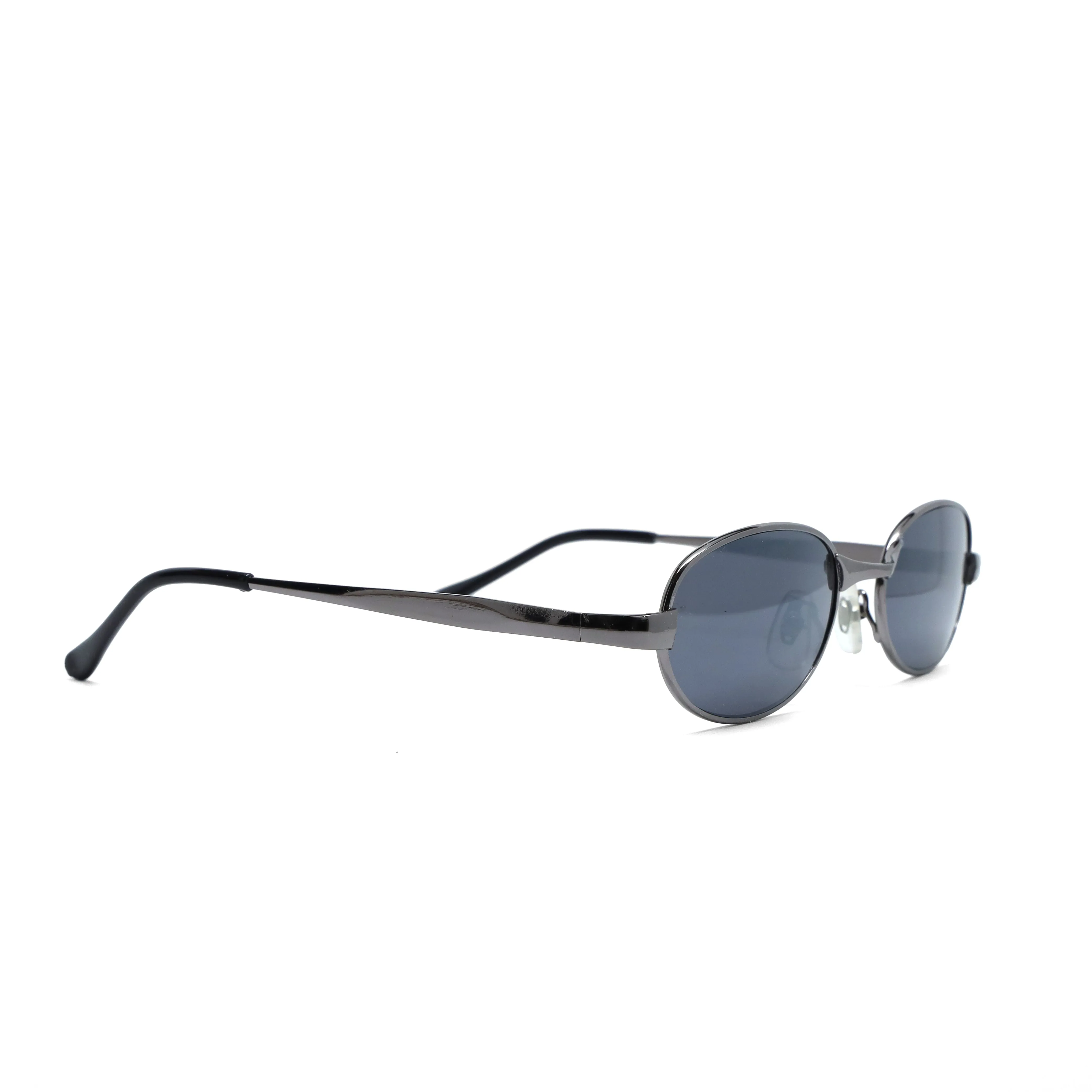 Vintage Small 90s Santa Fe Oval Sunglasses - Grey