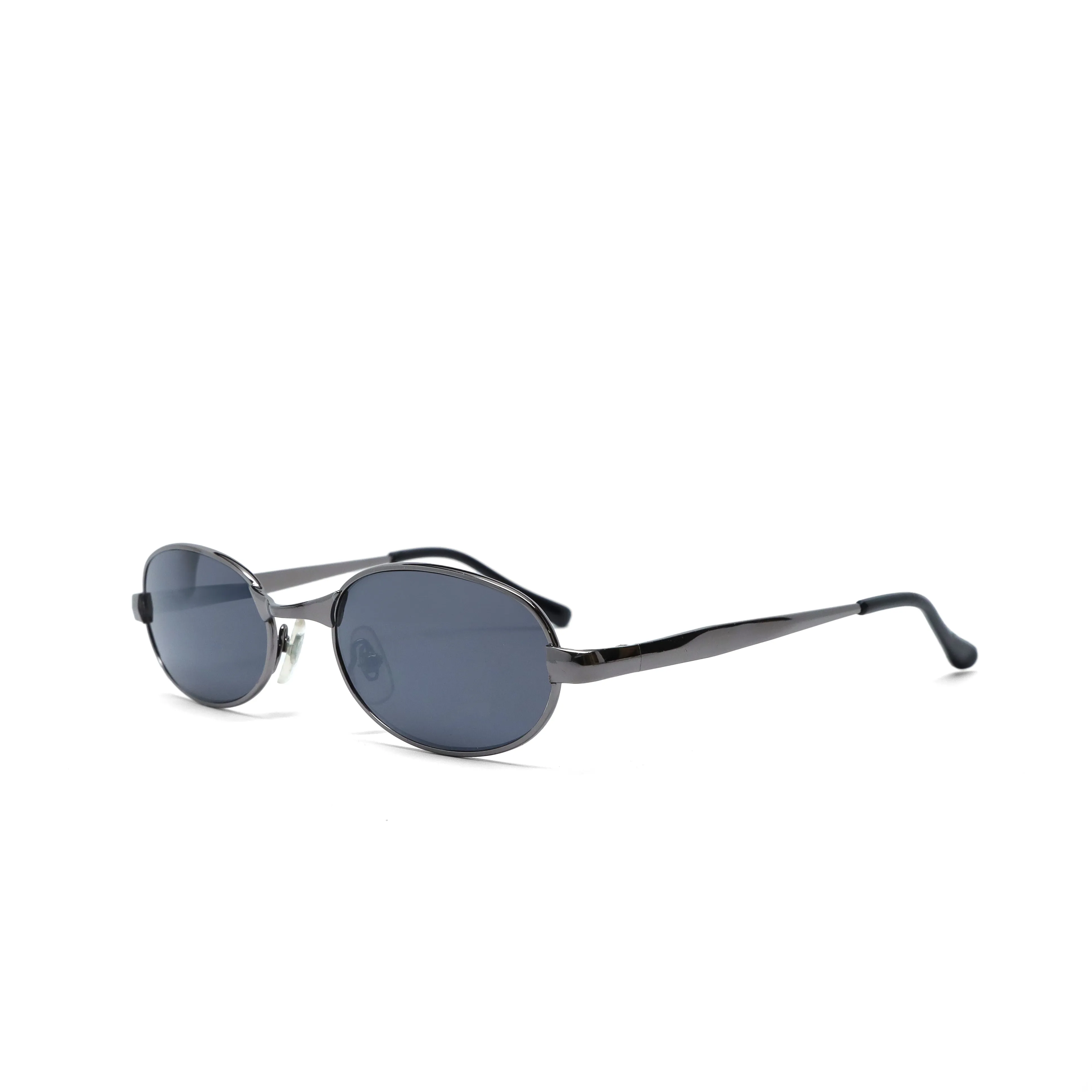 Vintage Small 90s Santa Fe Oval Sunglasses - Grey