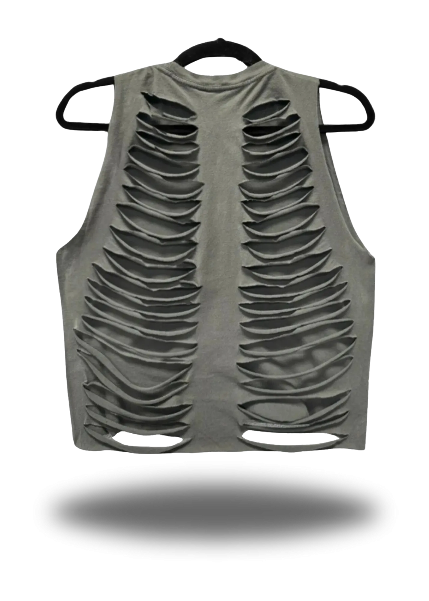 VINTAGE TALK CROP TANK TOP*GREY*