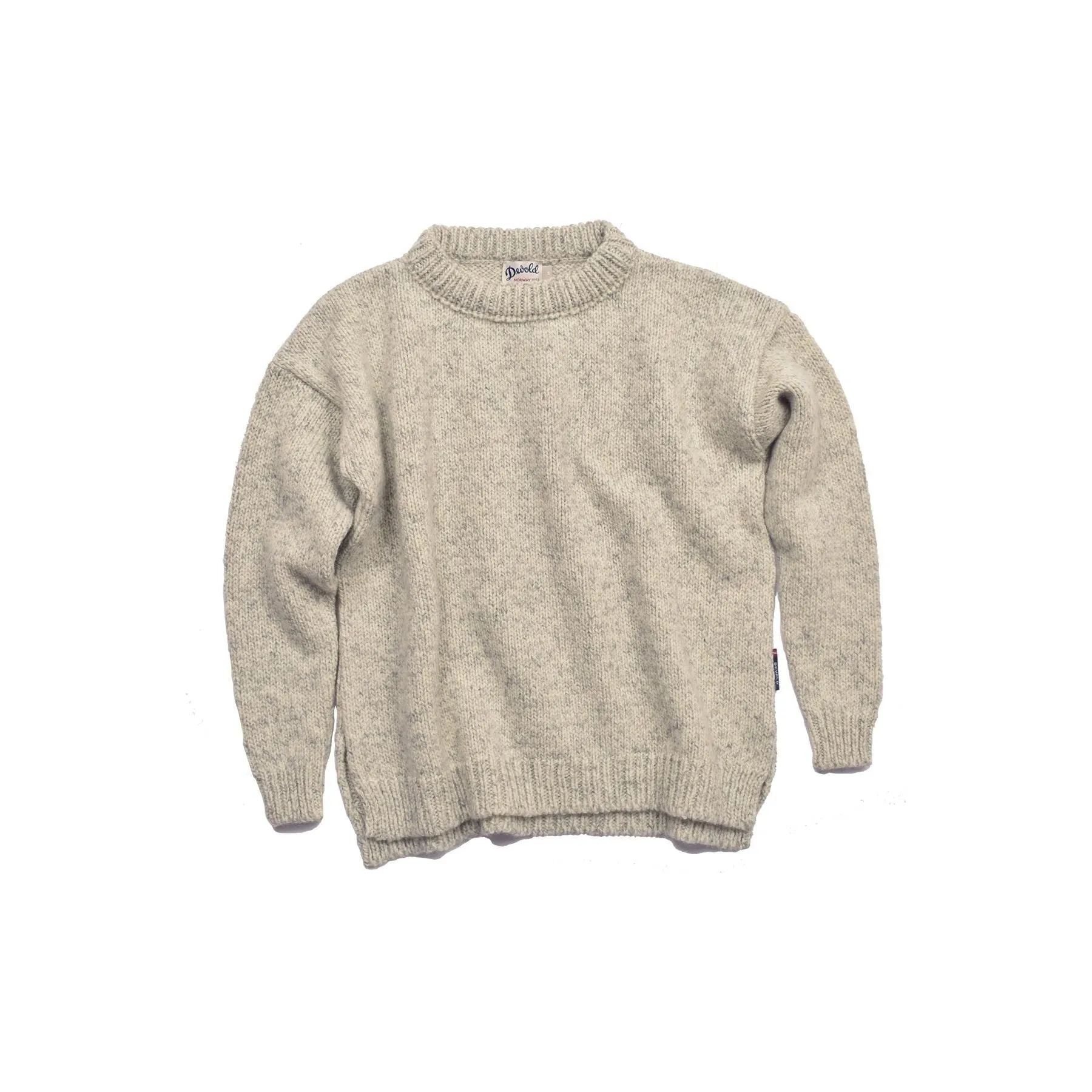 W Nansen Split Seam Sweater, Grey Melange