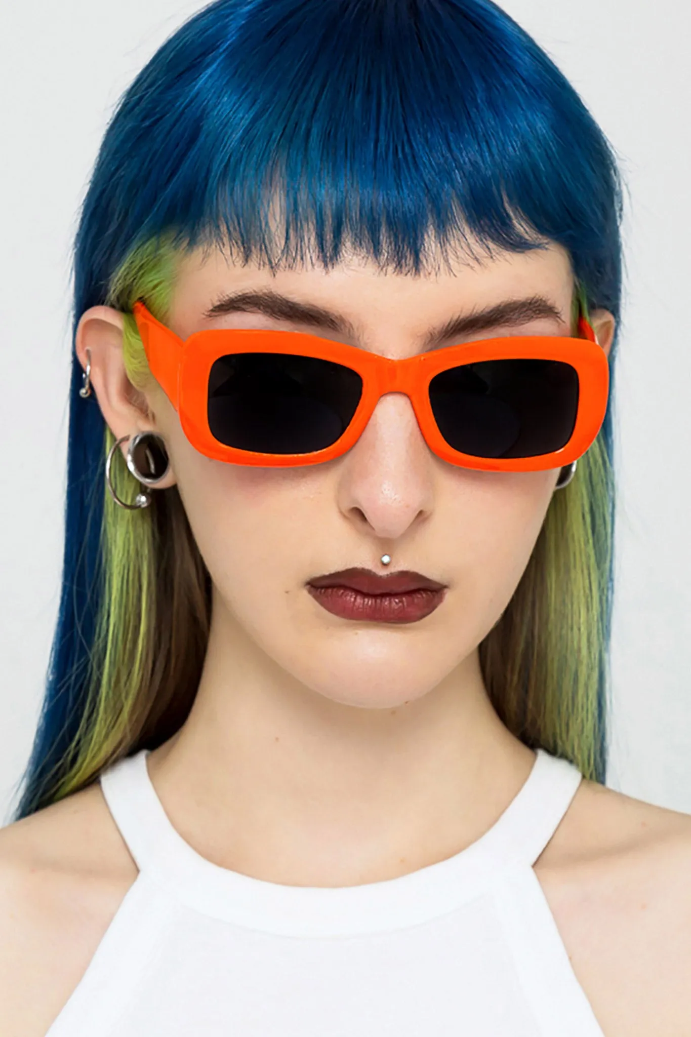 Warning Rectangle Sunglasses