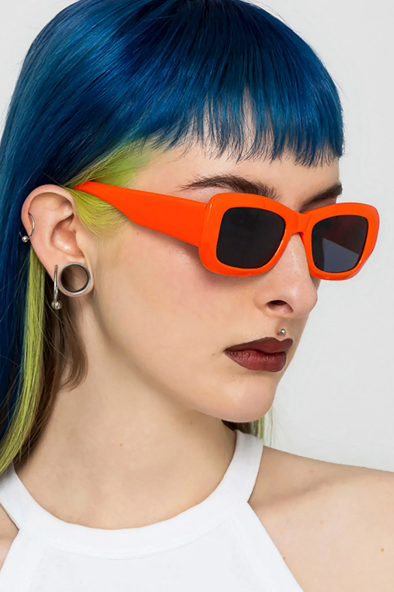 Warning Rectangle Sunglasses