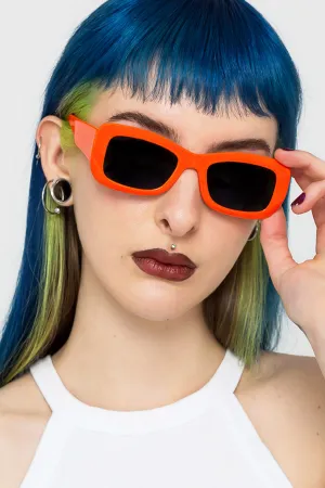 Warning Rectangle Sunglasses