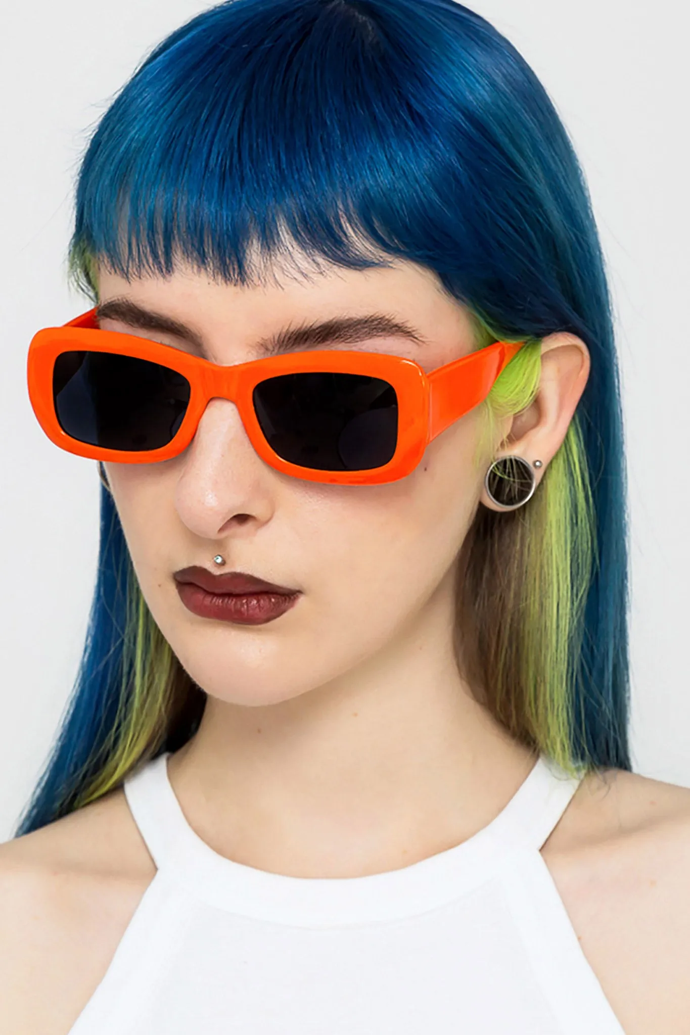 Warning Rectangle Sunglasses