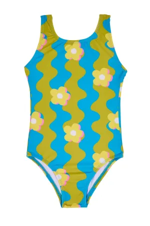 Wavy Daisy Kids Swimsuit