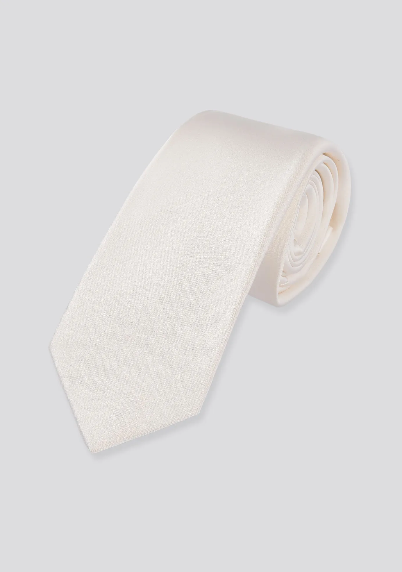 White Plain Silk Tie