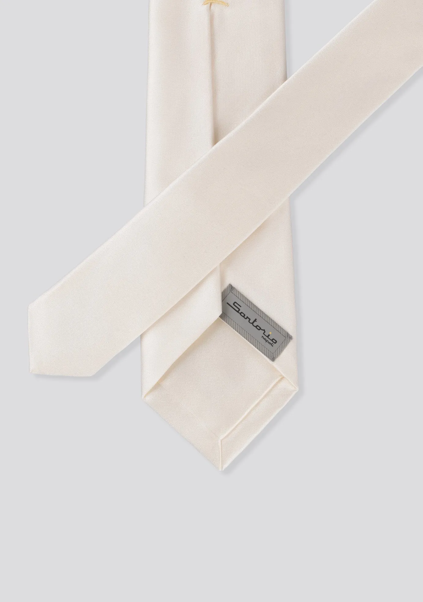 White Plain Silk Tie