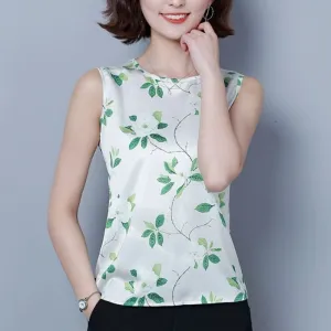 White Satin Tank Top Womens