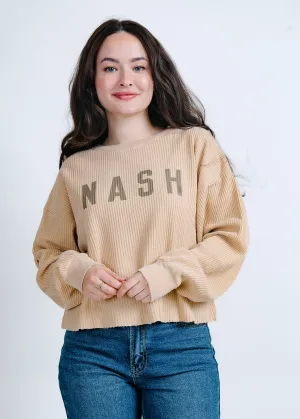 Whitney Waffle Crop - Taupe