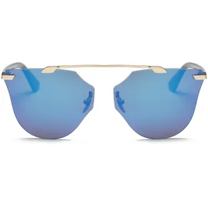Women Rimless Fashion Round Cat Eye UV Protection Sunglasses