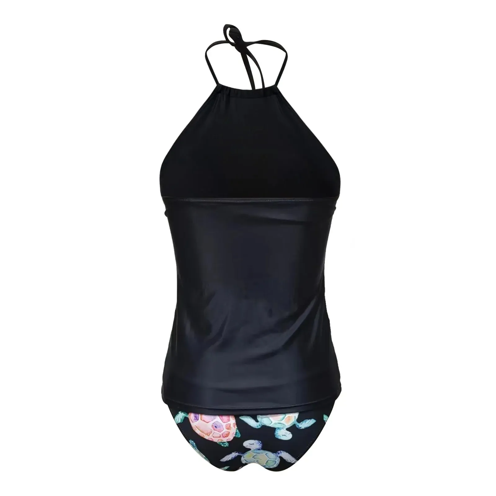 Women'S Bathing Suit Coconut Drawstring Side Halter Neck Tankini Set Summer Beach Wear Cute Swimwear Women Swimsuit Sexy Bikini