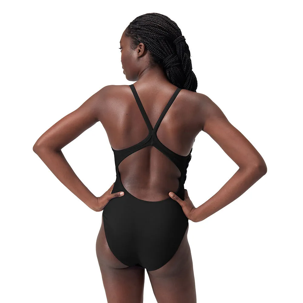Womens Colorblock Racerback One Piece Anthracite