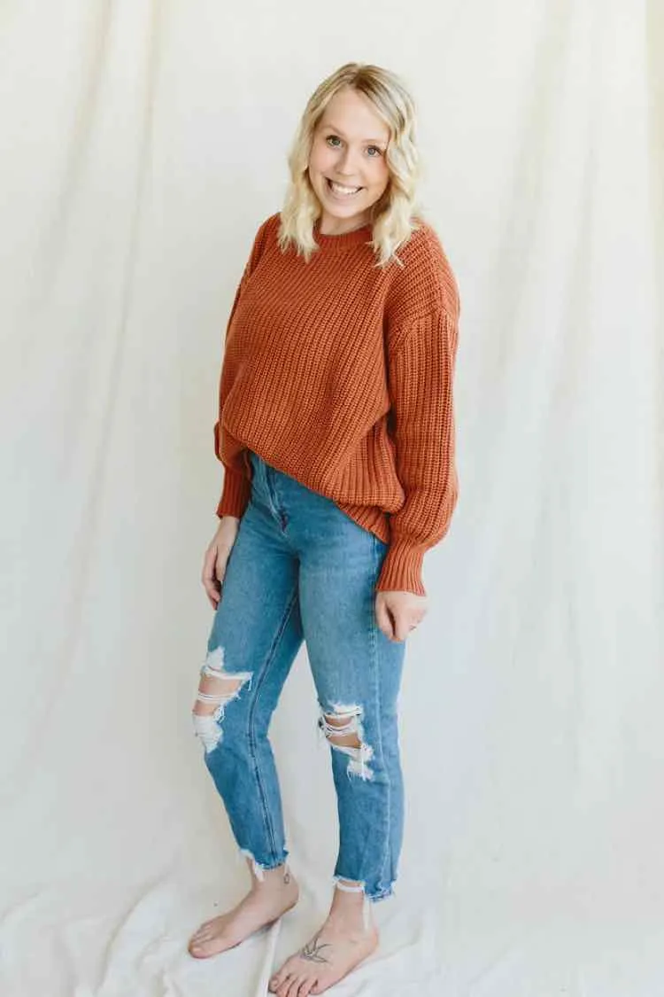 Women's  Goumi Clay Organic Cotton sweater