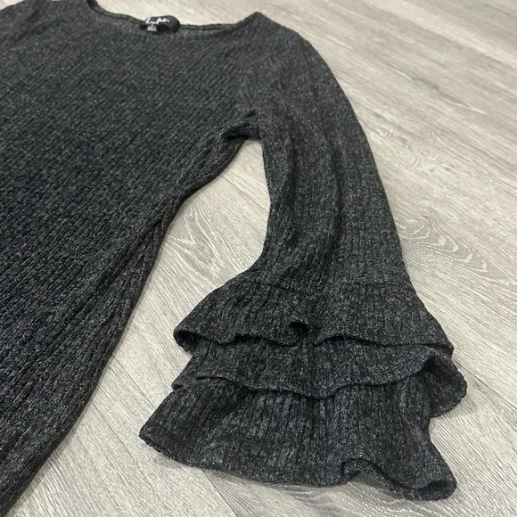 Women’s Long Sleeve Midi Bodycon Lulu’s Sweater Dress Size Large Flare Sleeve