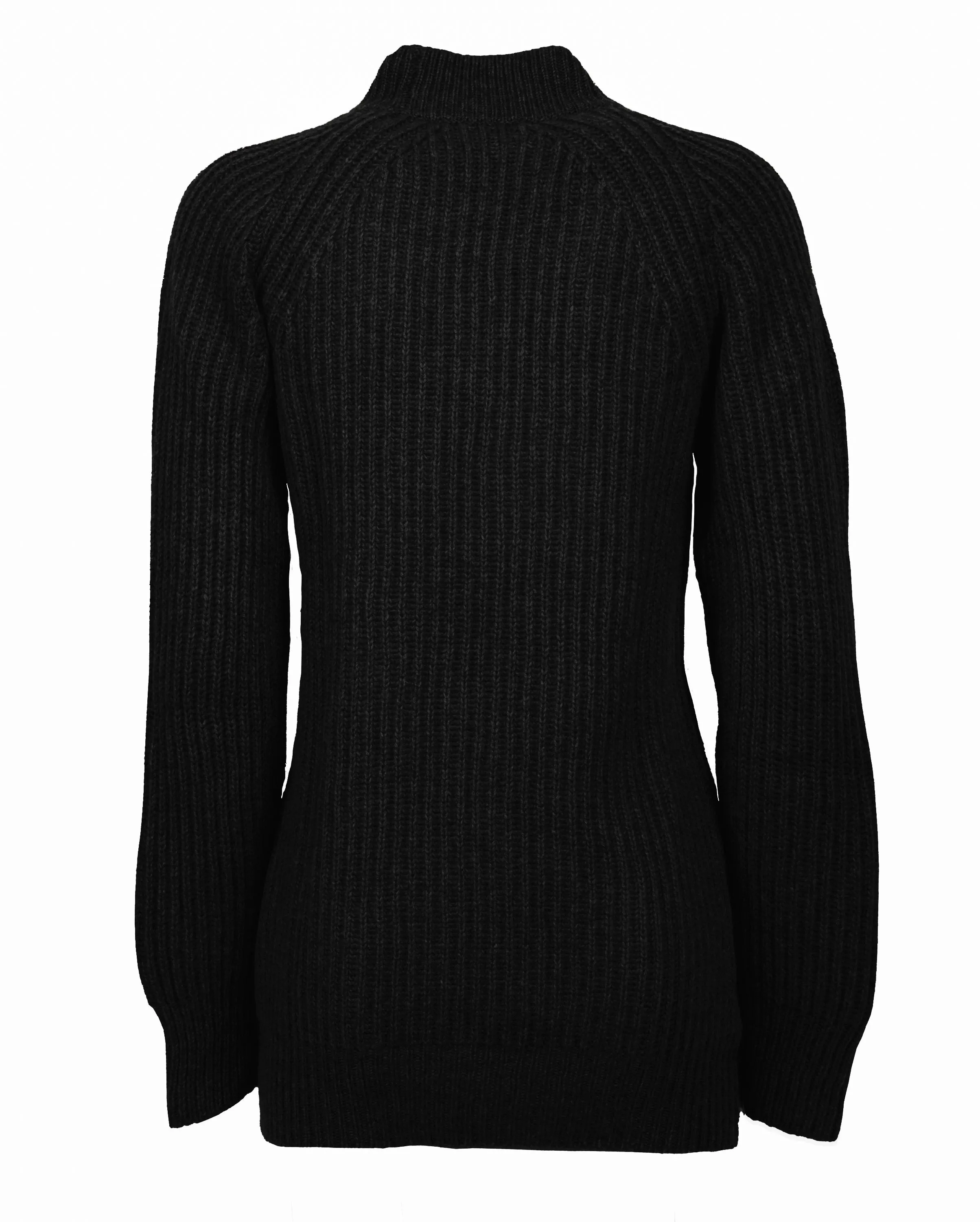 Women's Pure Cashmere Chunky Crew Neck Black