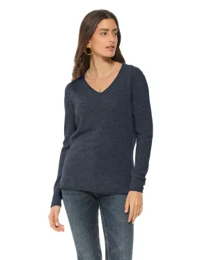 Women's Ultra-Light Cashmere V-Neck Sweater Charcoal