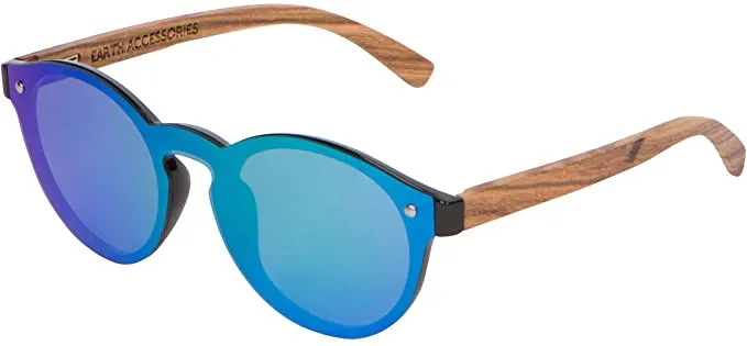 Wood Sunglasses for Men and Women, Retro One-Piece Wooden Polarized Sunglasses