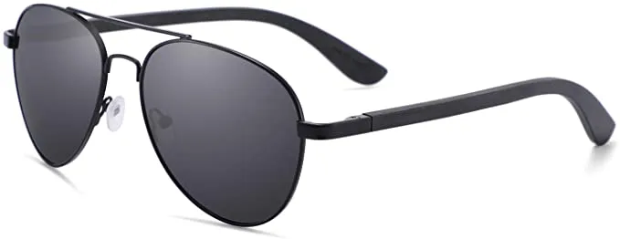 Wood Sunglasses for Men and Women, Retro One-Piece Wooden Polarized Sunglasses