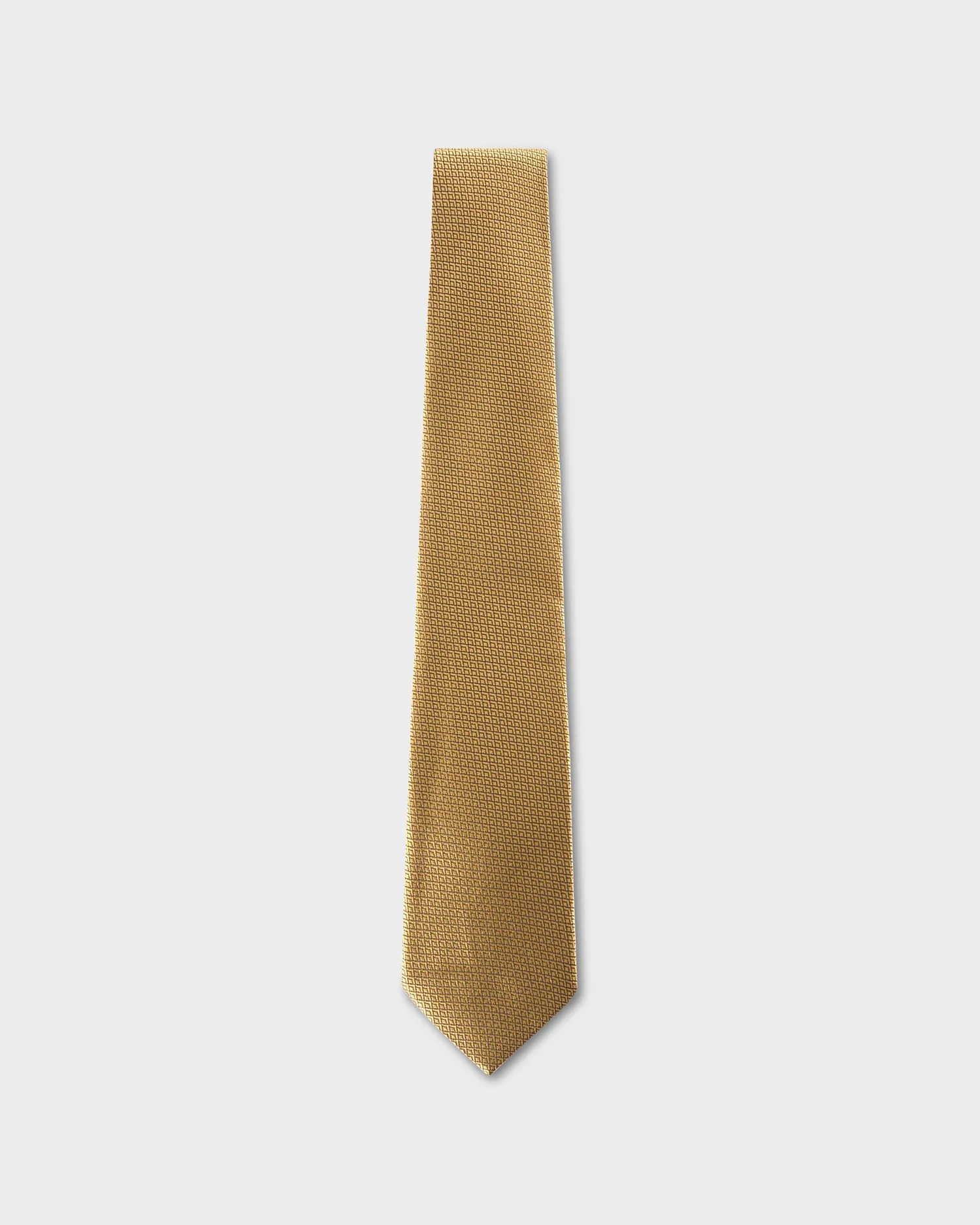 Yellow And Black Jacquard Geo Pattern Tie