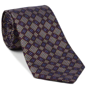 Yellow-Gold, Blue, Navy Blue on Red-Violet Tie EPT-16 last one