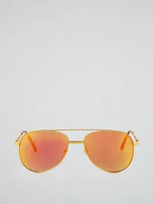 Yellow Gradient Mirror Sunglasses