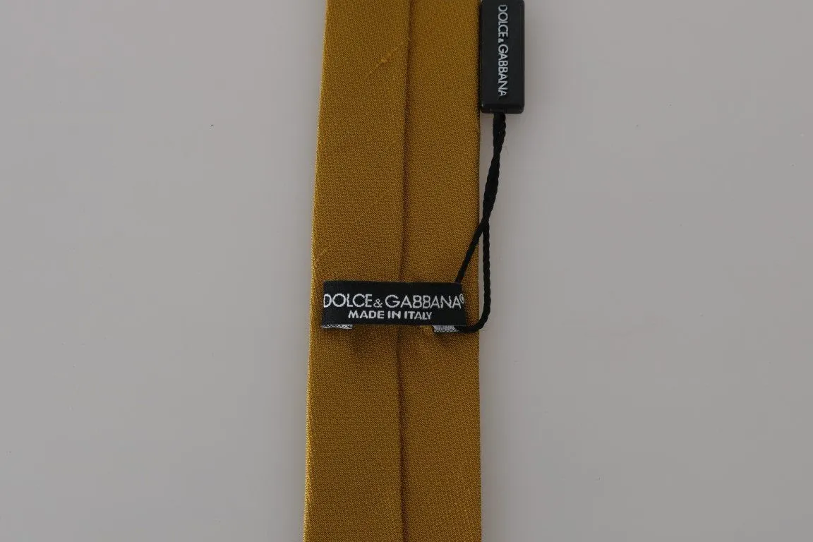 Yellow Silk Solid Slim Tie