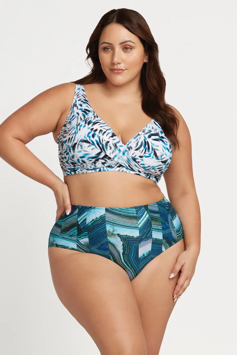 Ze Blu Mondrian Reversible High Waist Swim Pant