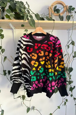 Zebra Leopard Sweater