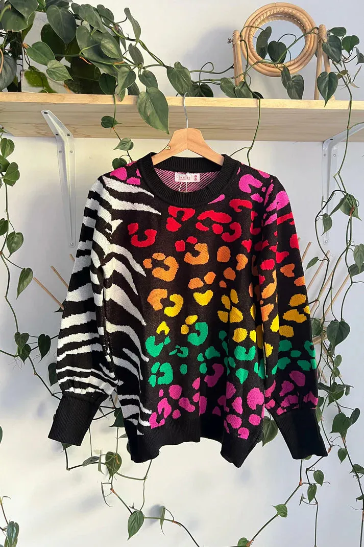 Zebra Leopard Sweater