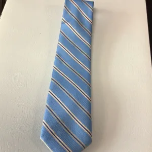 Zianetti Blue Tan Stripe Silk Tie