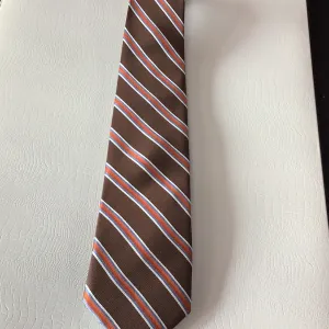 Zianetti Brown Stripe Silk Tie