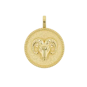 Zodiac Coin Medallion Charm