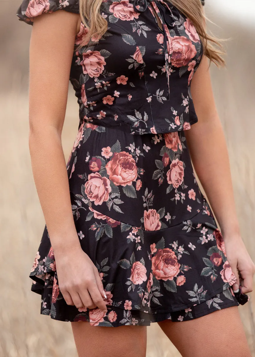 Zosia Set In Black Floral